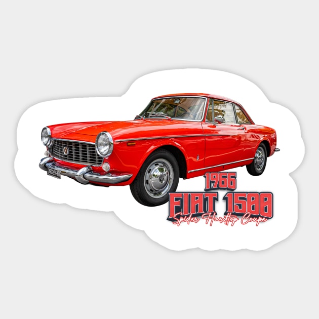 1966 Fiat 1500 Spider Hardtop Coupe Sticker by Gestalt Imagery